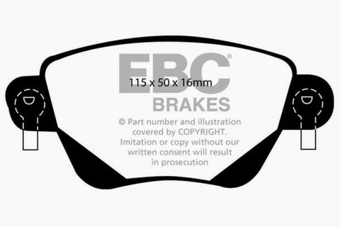 EBC 01-04 Jaguar X-Type 2.5 Yellowstuff Rear Brake Pads - DP41350R