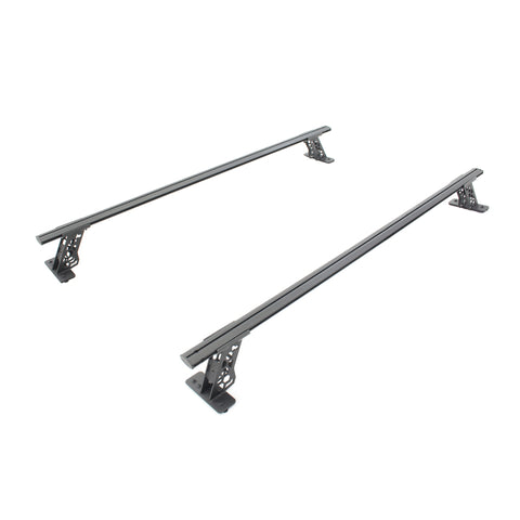 Go Rhino 15-22 Ford F-150 / 07-21 Toy. Tundra XRS Cross Bars Kit - Tex Blk (Attch Tonneau Cvr T-Trk) - 5935015T