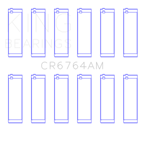 King VW AES/AUE/ABV (Size +.25) Connecting Rod Bearing Set - CR6764AM0.25