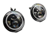 Raxiom 97-18 Jeep Wrangler TJ/JK Axial 7-Inch LED Headlights w/RGB Halo- Blk Hsng (Clear Lens) - J142665