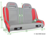 PRP  Jeep Wrangler JKU/JLU Elite Series Rear Bench- Red - A9240-47-72