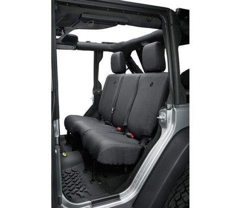 Bestop 13-18 Jeep Wrangler JK 4-Door Rear Seat Covers (Black Diamond) - 29284-35