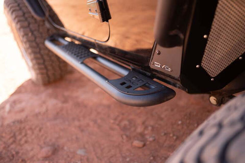 DV8 Offroad 07-18 Jeep Wrangler JK 2 Door Body/Pinch Weld Mounted Side Steps - SRJK-09