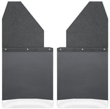 Husky Liners Universal 14in W Black Top Stainless Steel Weight Kick Back Mud Flaps - 17111
