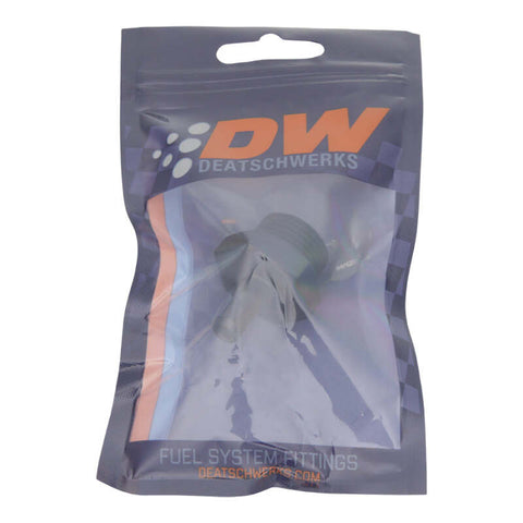 DeatschWerks 10AN ORB Male to 5/16in Male Barb Fitting - Anodized Matte Black - 6-02-0513-B
