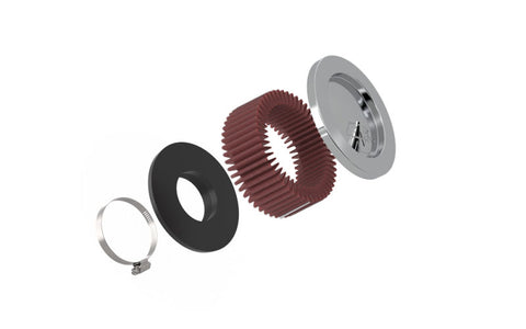 K&N Universal Chrome Filter 2.438in Flange ID x 5.125in OD x 2in H - RC-0850