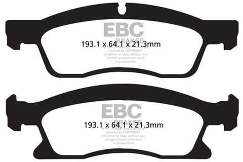 EBC 13-18 Dodge Durango 5.7L Extra Duty Front Brake Pads - ED92136
