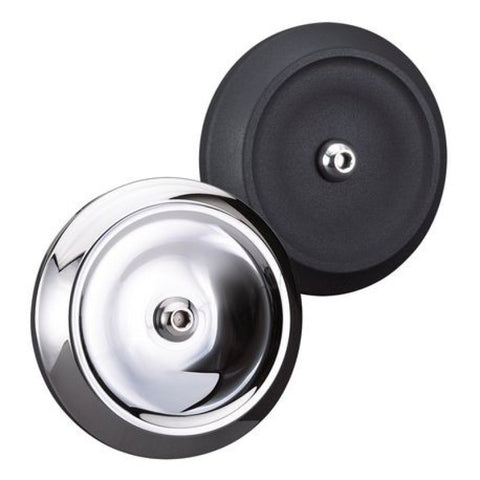 S&S Cycle Dished Bobber Air Cleaner Cover w/ Machined Highlights  - Black - 170-0123