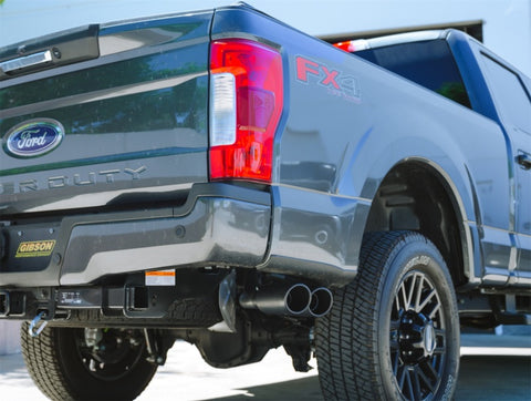 Gibson 2019 Ford F250 Super Duty 6.2L Black Elite Cat-Back Dual Sport Exhaust System - Stainless - 69133B