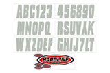 Hardline Boat Lettering Registration Kit 3 in. - 350 Silver Solid - SIL350EC