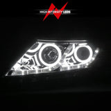ANZO 2011-2013 Kia Optima Projector Headlights w/ Halo Chrome (CCFL) - 121459