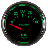 Autometer GS 0-100 PSI Short Sweep Electronic Oil Pressure Gauge - 3827