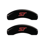 MGP 4 Caliper Covers Engraved Front & Rear No bolts/ST Black finish silver ch - 10119SST1BK