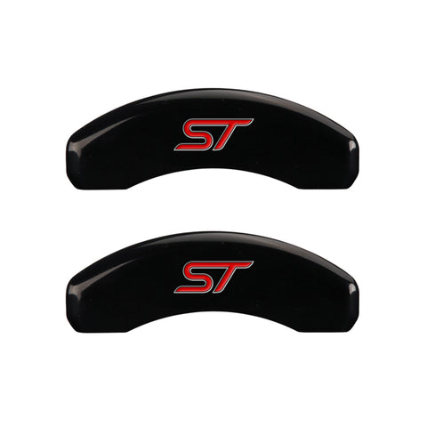 MGP 4 Caliper Covers Engraved Front & Rear No bolts/ST Black finish silver ch - 10119SST1BK