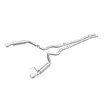 MagnaFlow Cat Back, SS, 2.5in, Competition, Dual Split Polished 4.5in Tips 2015 Ford Mustang V6 3.7L - 19099