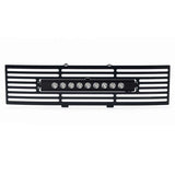 Putco 11-14 Ford F-150 - EcoBoost Bumper Grille Inserts - Black SS Bar and 10in Luminix Light Bar - 87182L