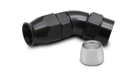 Vibrant 45 Degree One Piece Hose End for PTFE Lined Hose Size -12AN - 28412