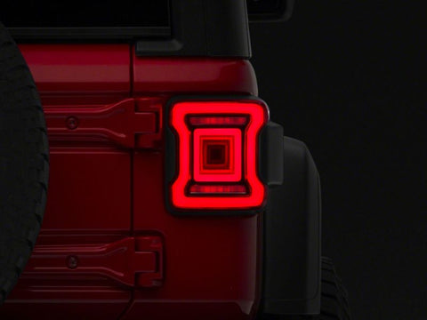 Raxiom 18-23 Jeep Wrangler JL Horizon LED Tail Lights- BlkHousing- Red Lens - J133625-JL