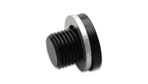Vibrant M10 x 1.25 Metric Aluminum Port Plug with Crush Washer - 16661