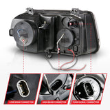 ANZO 2005-2010 Chrysler 300C Projector Headlights w/ Halo Black (CCFL) G2 - 121251