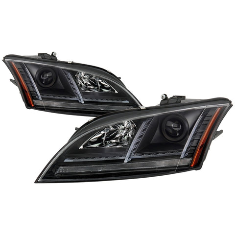 Spyder 08-15 Audi TT (HID Model Only) Projector Headlights - Sequential Signal - Black - 5086891