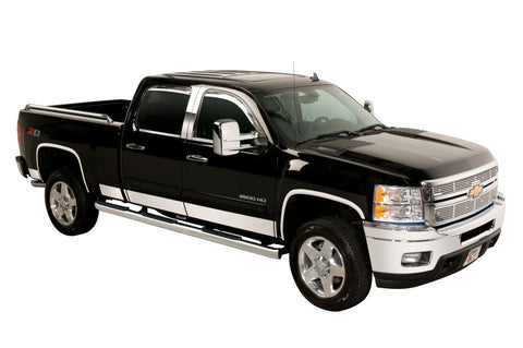Putco 07-13 Chevy Silv Ext Cab 6.5 Short Box - 6in Wide - 14pcs Pro SS Rocker Panels - 3751204