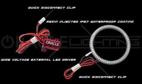 Oracle 11-13 Dodge Durango Surface Mount LED Fog Light Halo Kit - Red - 1255-003