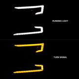 ANZO 19-22 Chevrolet Silverado 1500 LED Proj HL w/Lgt Bar SwBk Seq. Blk w/In. Light - Driver Side ON - 111566-L