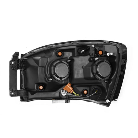 AlphaRex 06-08 Dodge Ram 1500HD NOVA LED ProjHeadlights Plank Style Blk w/Seq Signal/DRL/Amber LED - 880536