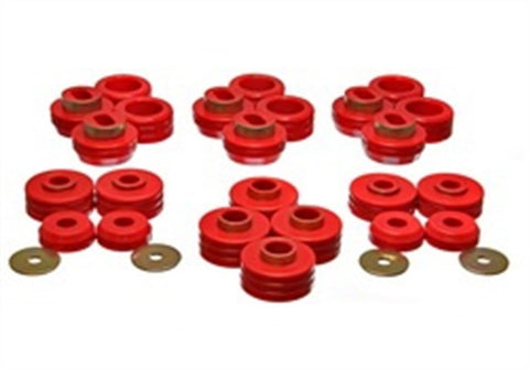 Energy Suspension 81-91 GM Denali XL/Suburban/Yukon XL 2WD/4WD Red Body (Cab) Mount Set - 3.4124R