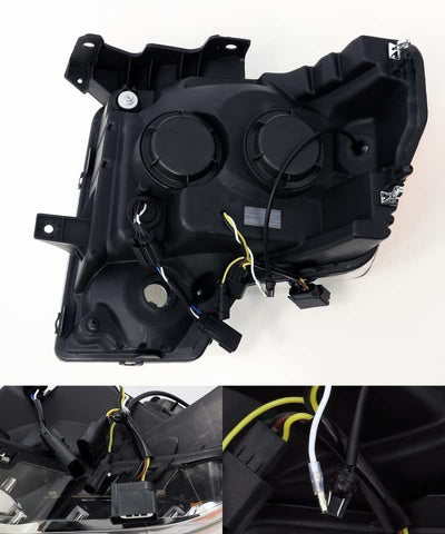 AlphaRex 09-14 Ford F-150 LUXX LED Proj Headlights Plank Style Jet Blk w/Activ Light/Seq Signal/DRL - 880177