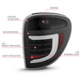 ANZO 2004-2007 Dodge  Grand Caravan LED Tail Lights w/ Light Bar Black Housing Clear Lens - 311365