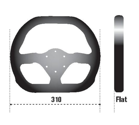 Sparco Steering Wheel 310X260 Suede Black - 015P310F2SN