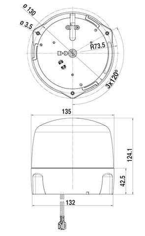 Hella Led Lamp 12/24V Amber Fix Mounting 2Rl - 010979001
