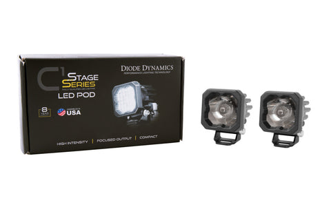 Diode Dynamics Stage Series C1 LED Pod Pro - White Flood Standard RBL (Pair) - DD6461P