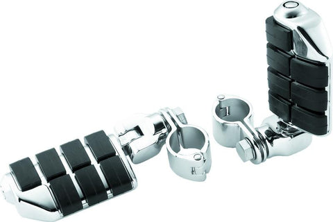 Kuryakyn Dually ISO  Pegs With 1-1/4inch Clamp Chrome (Pair) - 7992