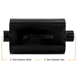Mishimoto Muffler with 3in Center Inlet/Outlet - Angled Tip - Black - MMEXH-MF-AT-3CCBK