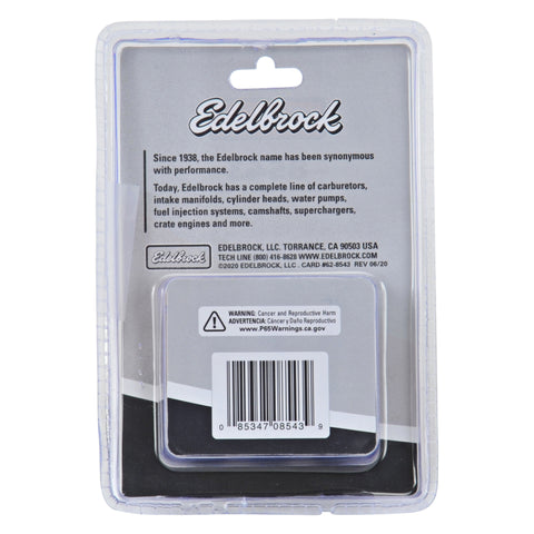 Edelbrock Exhaust Header Bolts M8-1.25 X 25mm, Black Oxide (Set Of 12) - 8543