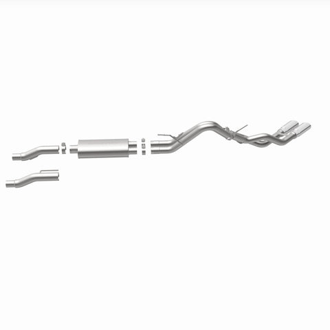 MagnaFlow 11 Ford F-150 3.7L/5.0L/6.2L SS Catback Exhaust Dual Same Side Exit w/ 3.5in SS Tips - 15461