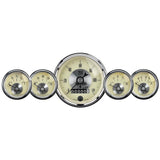 AutoMeter Gauge Kit 5 Pc 3-3/8in. & 2-1/16in. Elec Speedo W/Wheel Odo Prestige Antique. Ivory - 2002