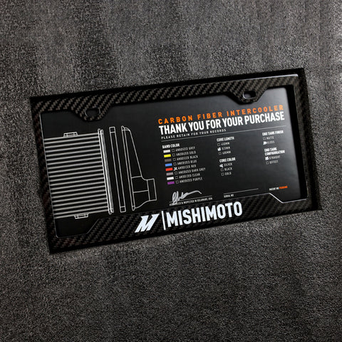 Mishimoto Universal Carbon Fiber Intercooler - Matte Tanks - 450mm Gold Core - S-Flow - C V-Band - MMINT-UCF-M4G-S-C
