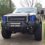 Road Armor 08-13 GMC 1500 Stealth Front Winch Bumper w/Pre-Runner Guard - Tex Blk - 37604B