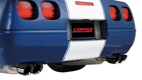 Corsa Sport Cat-Back Exhaust w/ Twin 3.5in Black Tips 96-96 Chevrolet Corvette C4 5.7L V8 LT4 - 14118BLK