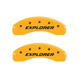 MGP 4 Caliper Covers Engraved Front & Rear Explorer/2011 Yellow Finish Black Char 2006 Ford Explorer - 10041SEXPYL