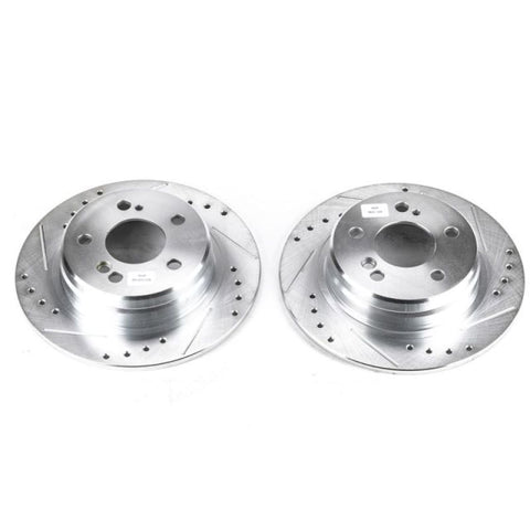 Power Stop 90-93 Mercedes-Benz 300SL Rear Evolution Drilled & Slotted Rotors - Pair - EBR417XPR