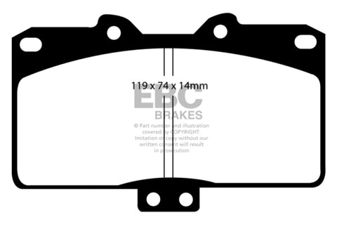 EBC 91-93 Dodge Stealth 3.0 4WD Redstuff Front Brake Pads - DP31097C