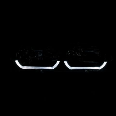 ANZO 1988-1998 Chevrolet C1500 Crystal Headlights Chrome w/ Low - Brow - 111300