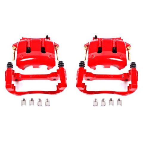 Power Stop 05-14 Ford Mustang Front Red Calipers w/Brackets - Pair - S4928A