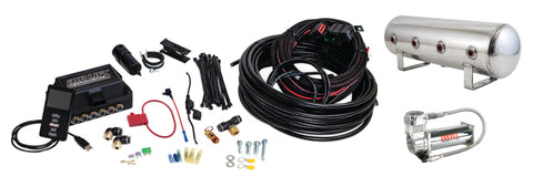 Air Lift Performance 3P (1/4 Air Line 2.5 Gal  Polished Aluminum Tank VIAIR 444C Comp) - 27781
