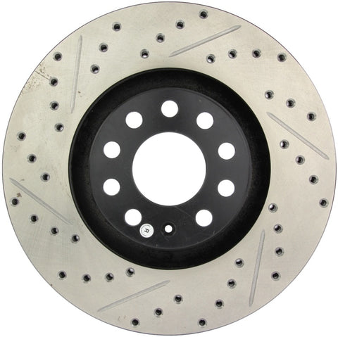 StopTech 05-06 Audi A4 Quattro/ 02-04 A6 Quattro / 99-02 S4 Front Right Slotted & Drilled Rotor - 127.33096R